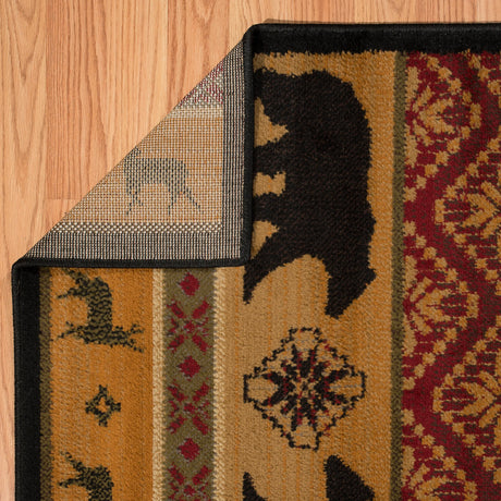 United Weavers Affinity Nordic Bear Multi Rug - backing detail