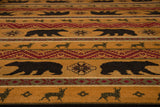 United Weavers Affinity Nordic Bear Multi Rug - close-up detail