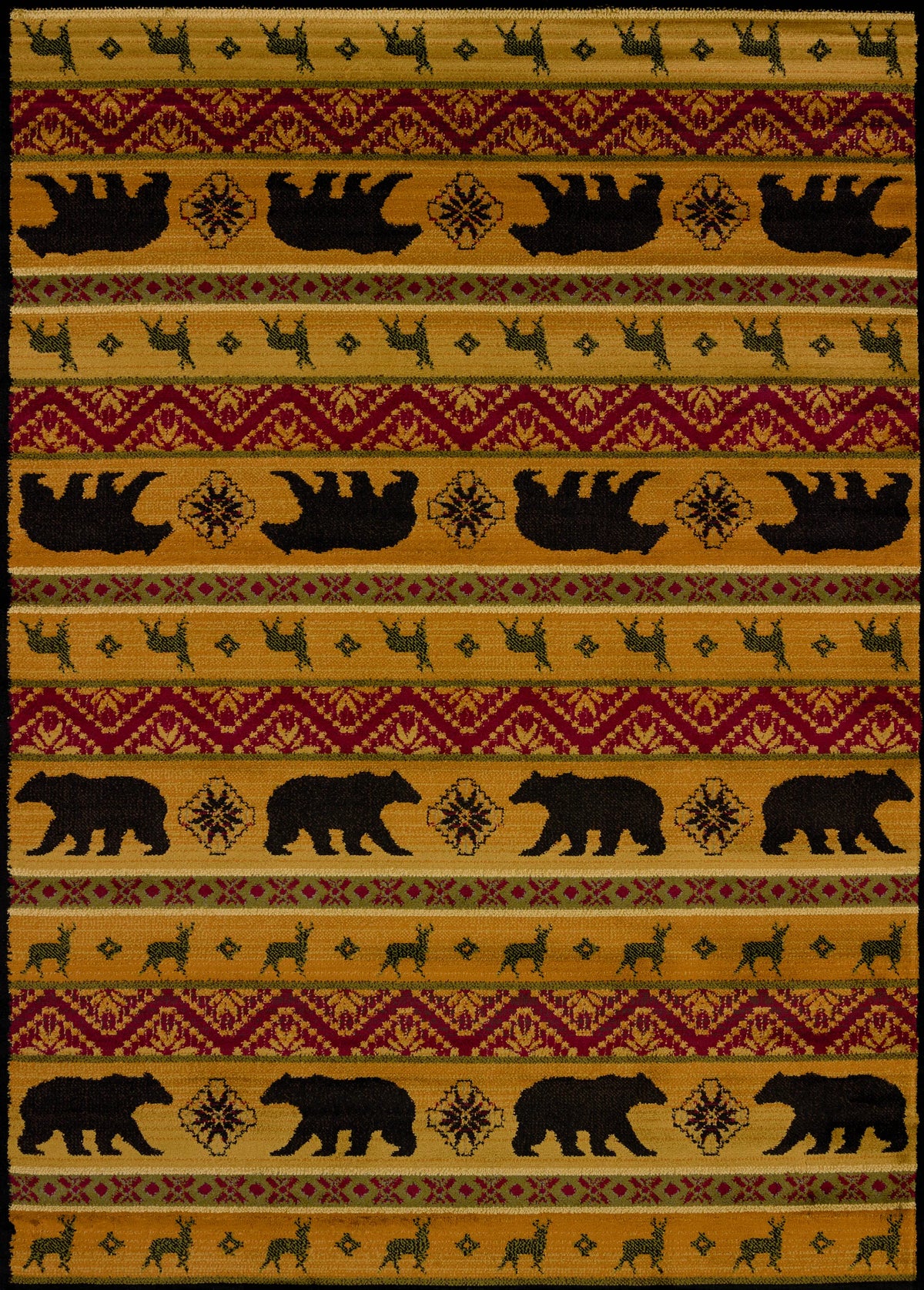 United Weavers Affinity Nordic Bear Multi Rug - runner front view