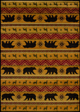 United Weavers Affinity Nordic Bear Multi Rug - runner front view