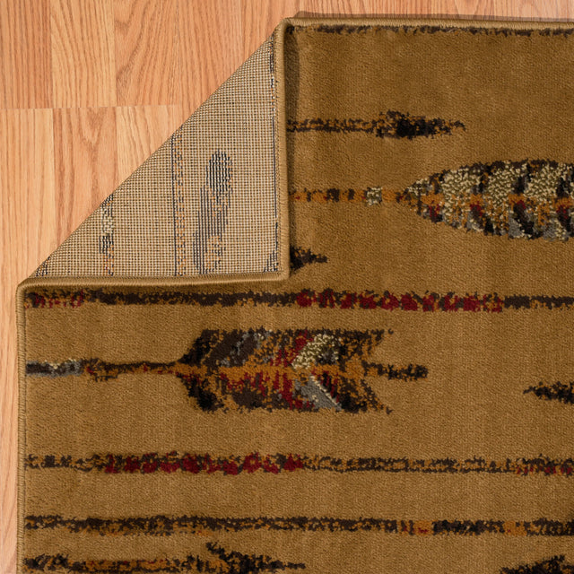 United Weavers Affinity Quilted Arrow Natural Rug - backing detail