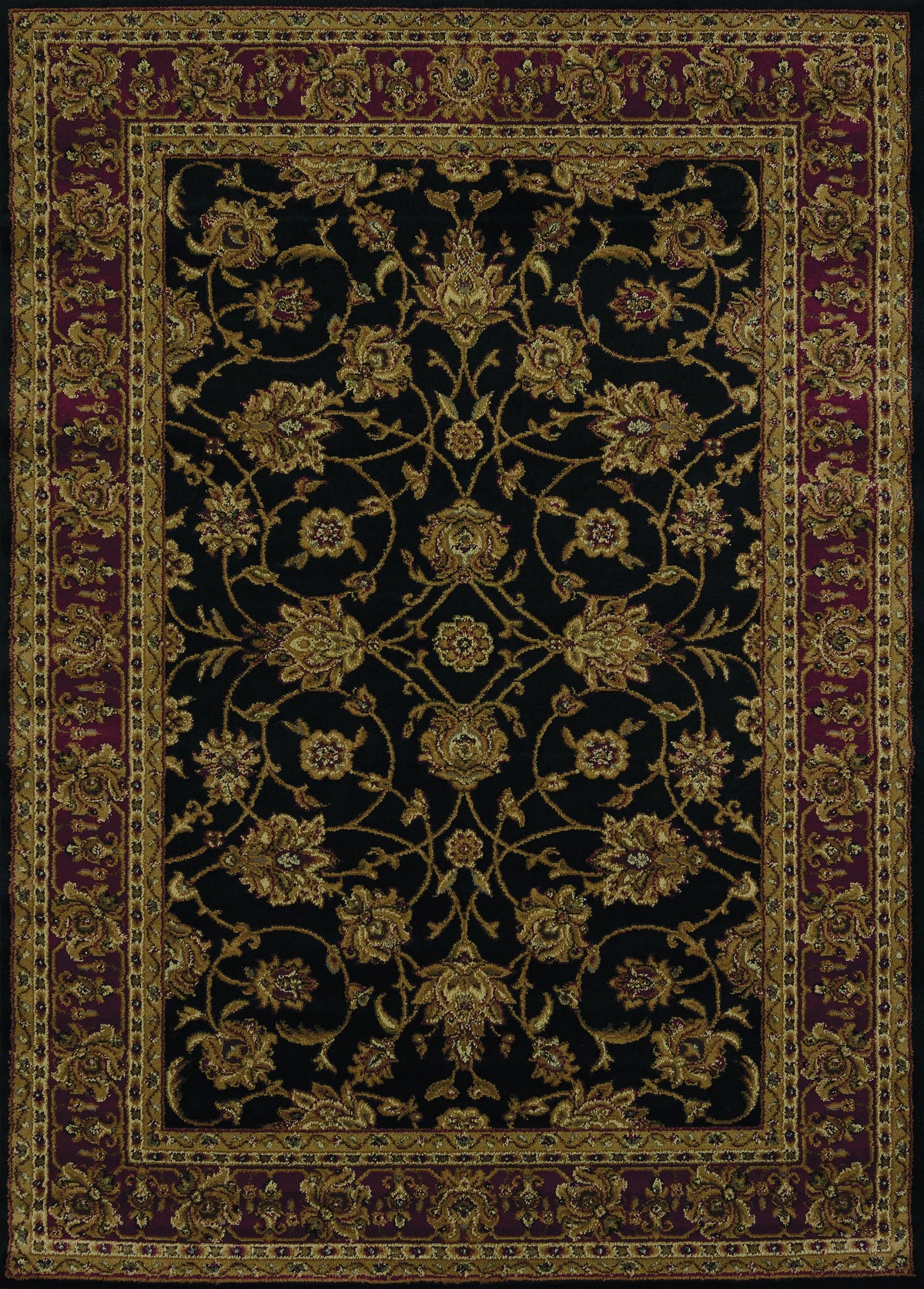 United Weavers Affinity Reza Black Rug - front view