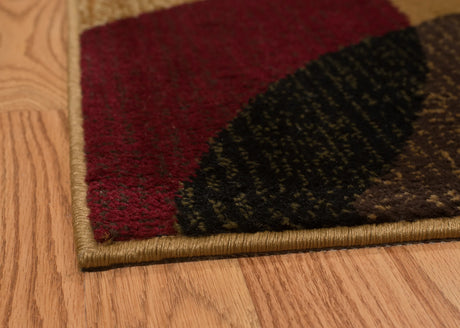 United Weavers Affinity Ricochet Gold Rug - angle view