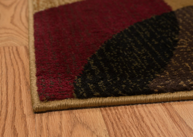 United Weavers Affinity Ricochet Gold Rug - angle view