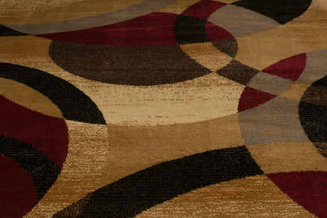 United Weavers Affinity Ricochet Gold Rug - close-up detail