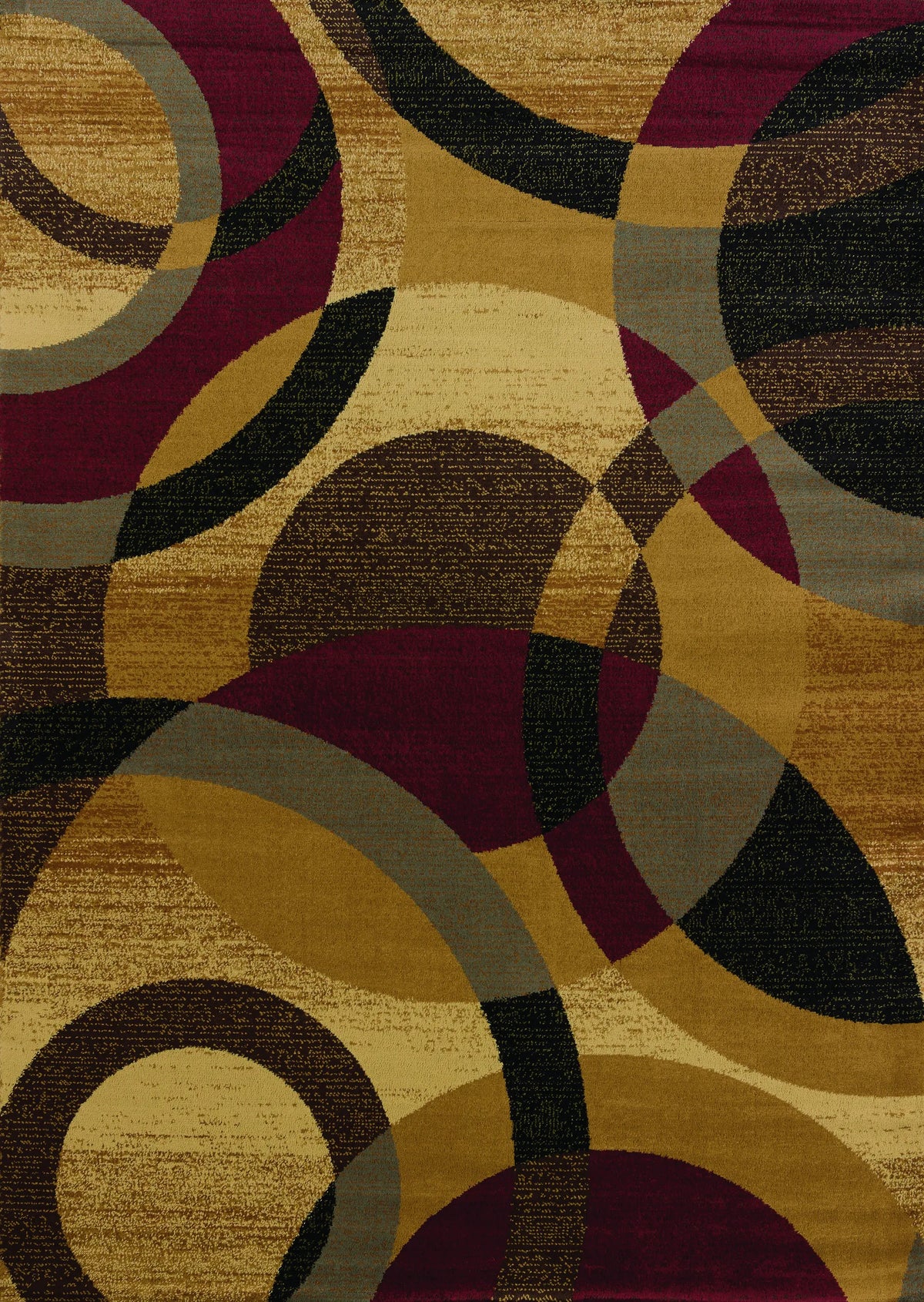 United Weavers Affinity Ricochet Gold Rug - front view