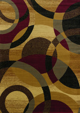 United Weavers Affinity Ricochet Gold Rug - front view