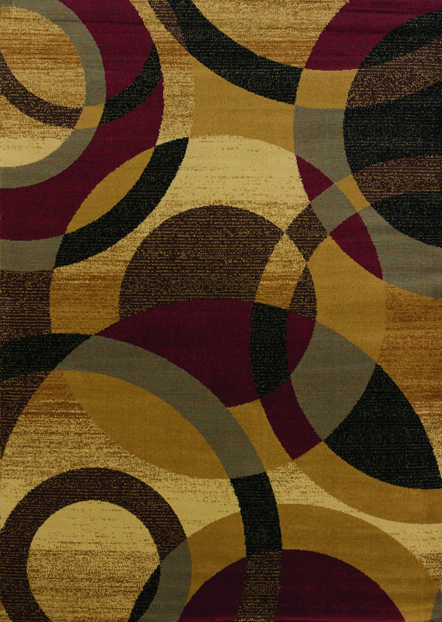 United Weavers Affinity Ricochet Gold Rug - front view