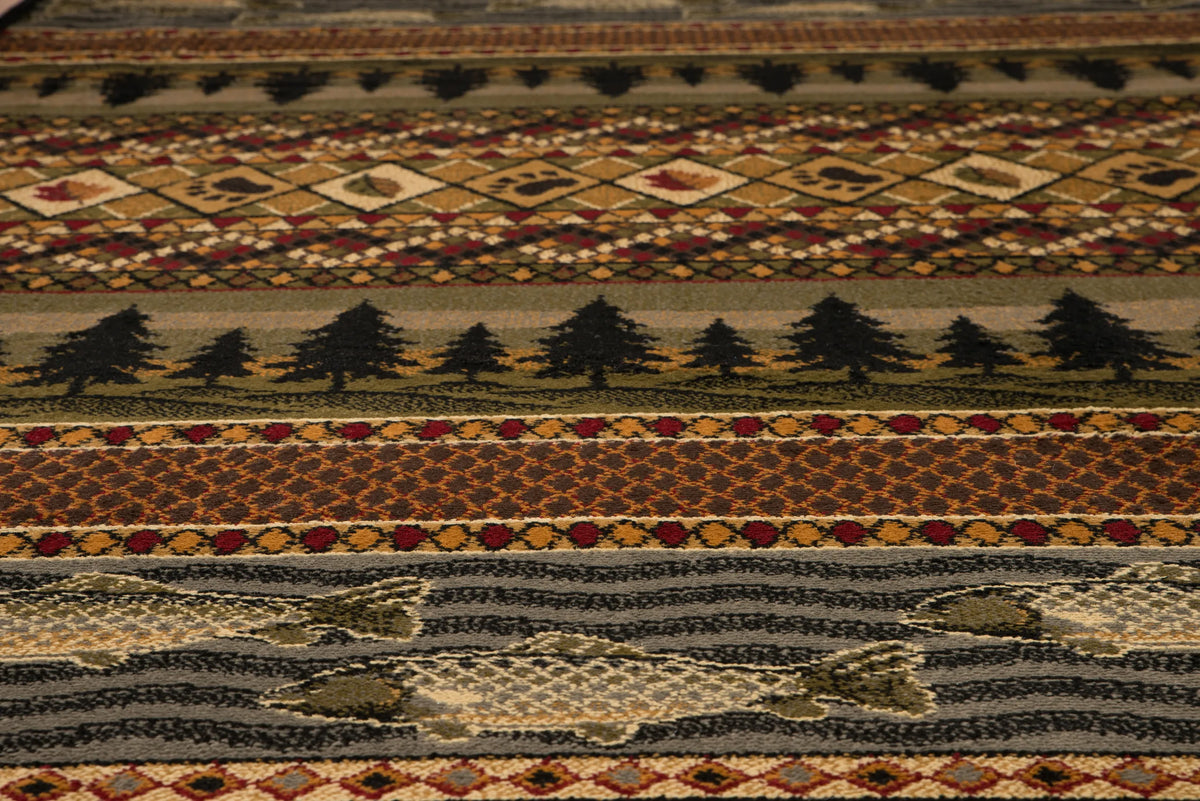 United Weavers Affinity River Ridge Lodge Rug - close-up detail