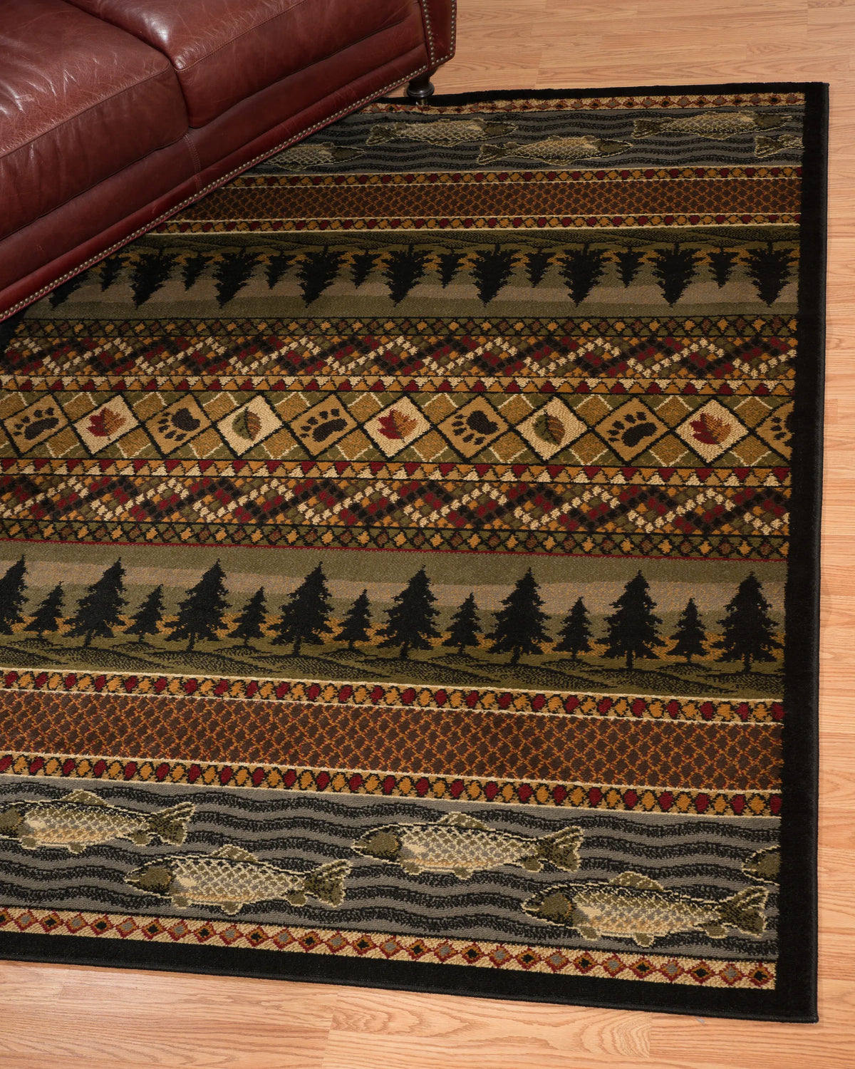 United Weavers Affinity River Ridge Lodge Rug - runner room scene
