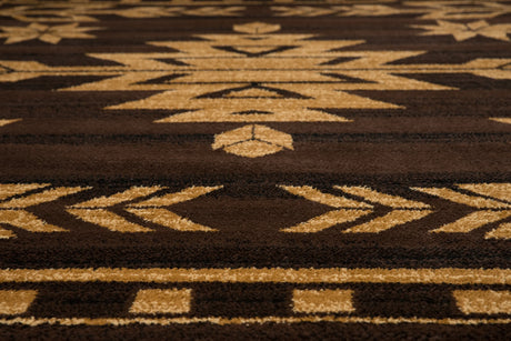 United Weavers Affinity Teton Brown Rug - close-up detail