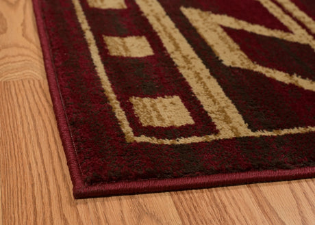 United Weavers Affinity Teton Red Rug - angle view