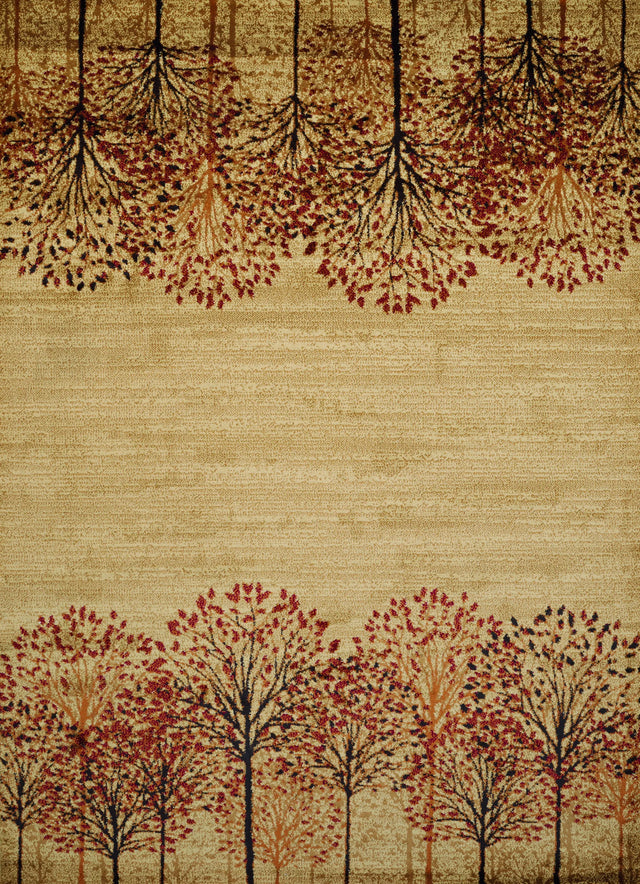 United Weavers Affinity Tree Blossom Natural Rug - front view