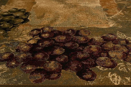 United Weavers Affinity Vineyard Green Rug - close-up detail