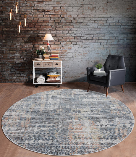 United Weavers Allure River Multi Rug - round room scene