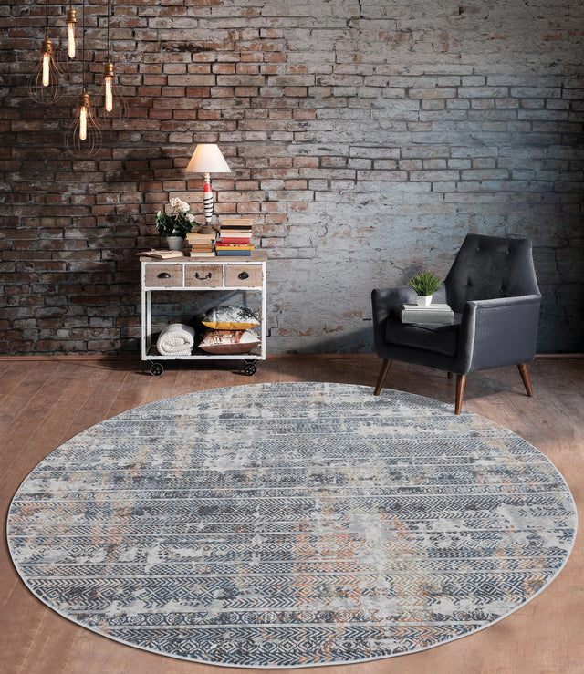 United Weavers Allure River Multi Rug - round room scene