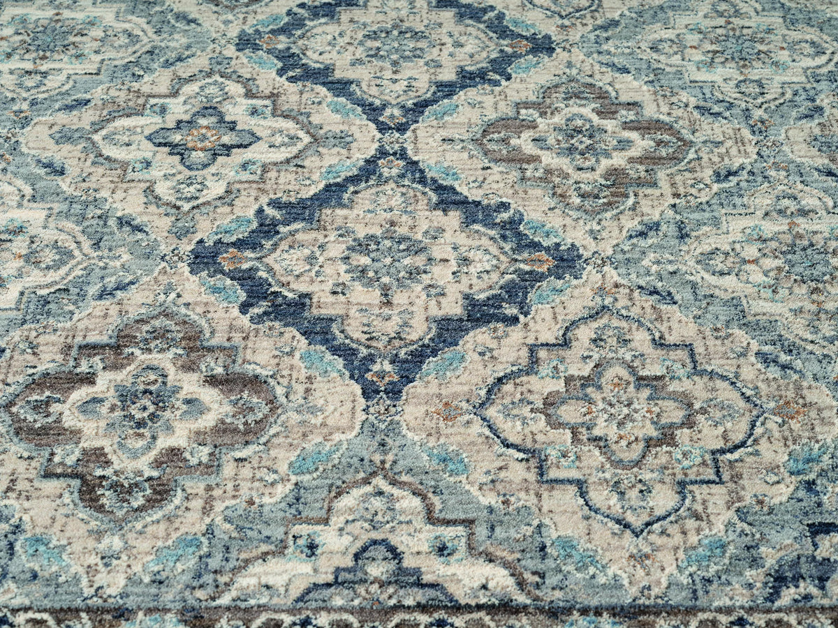 United Weavers Armada Amazing Grace Blue Rug - close-up detail