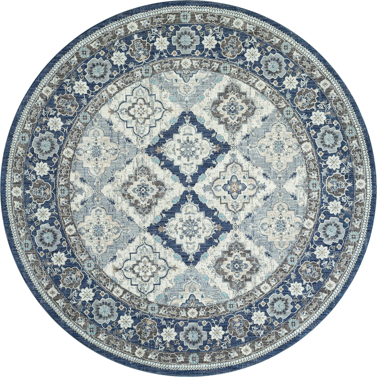 United Weavers Armada Amazing Grace Blue Rug - round front view
