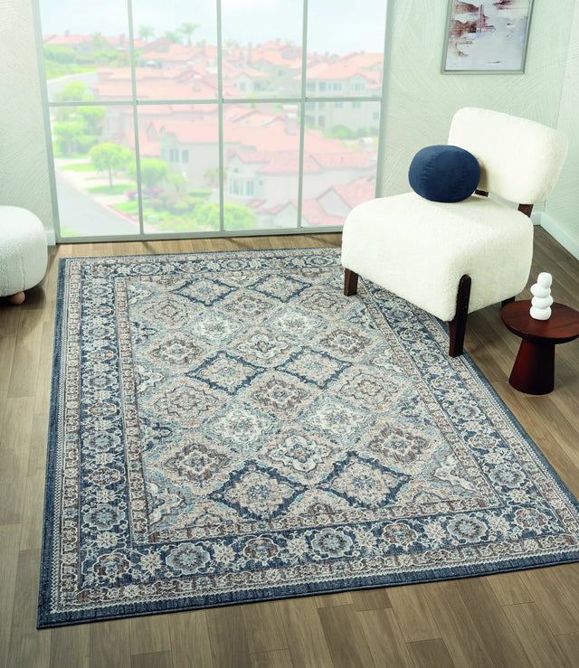 United Weavers Armada Amazing Grace Blue 454521961 Blue Rug - room scene