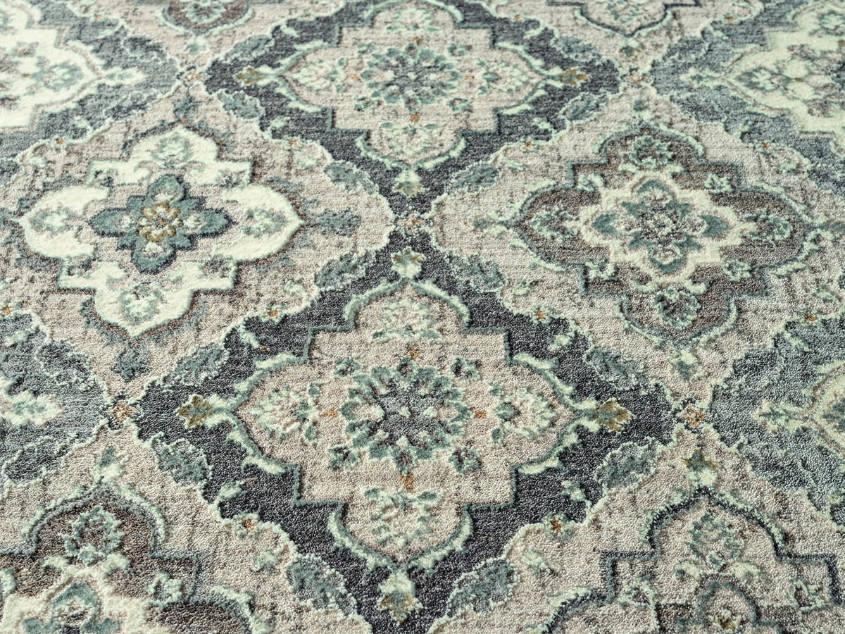 United Weavers Armada Amazing Grace Grey Rug - close-up detail