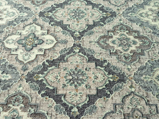 United Weavers Armada Amazing Grace Grey Rug - close-up detail