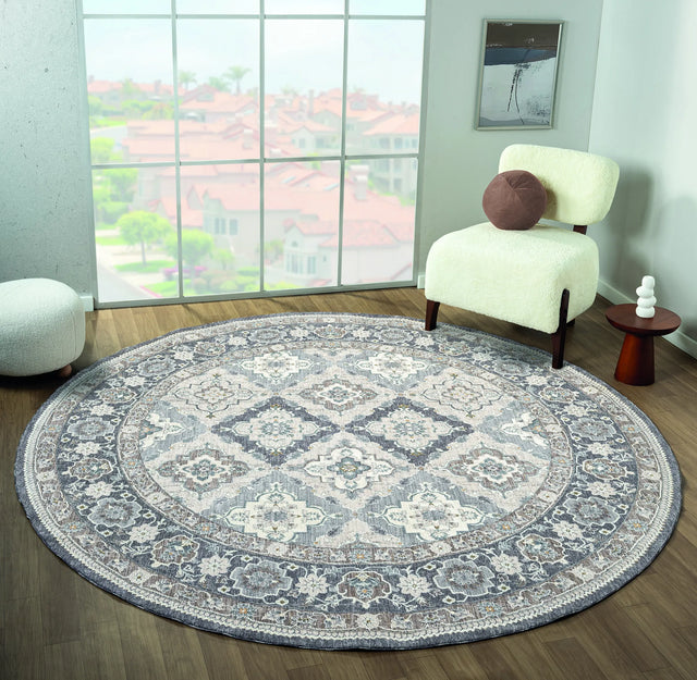 United Weavers Armada Amazing Grace Grey Rug - round room scene