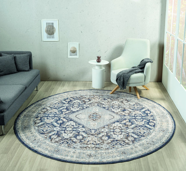 United Weavers Armada Austro Brown Rug - round room scene