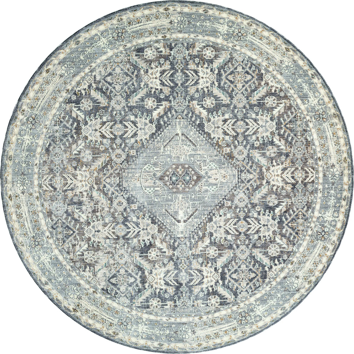 United Weavers Armada Austro Grey Rug - round front view