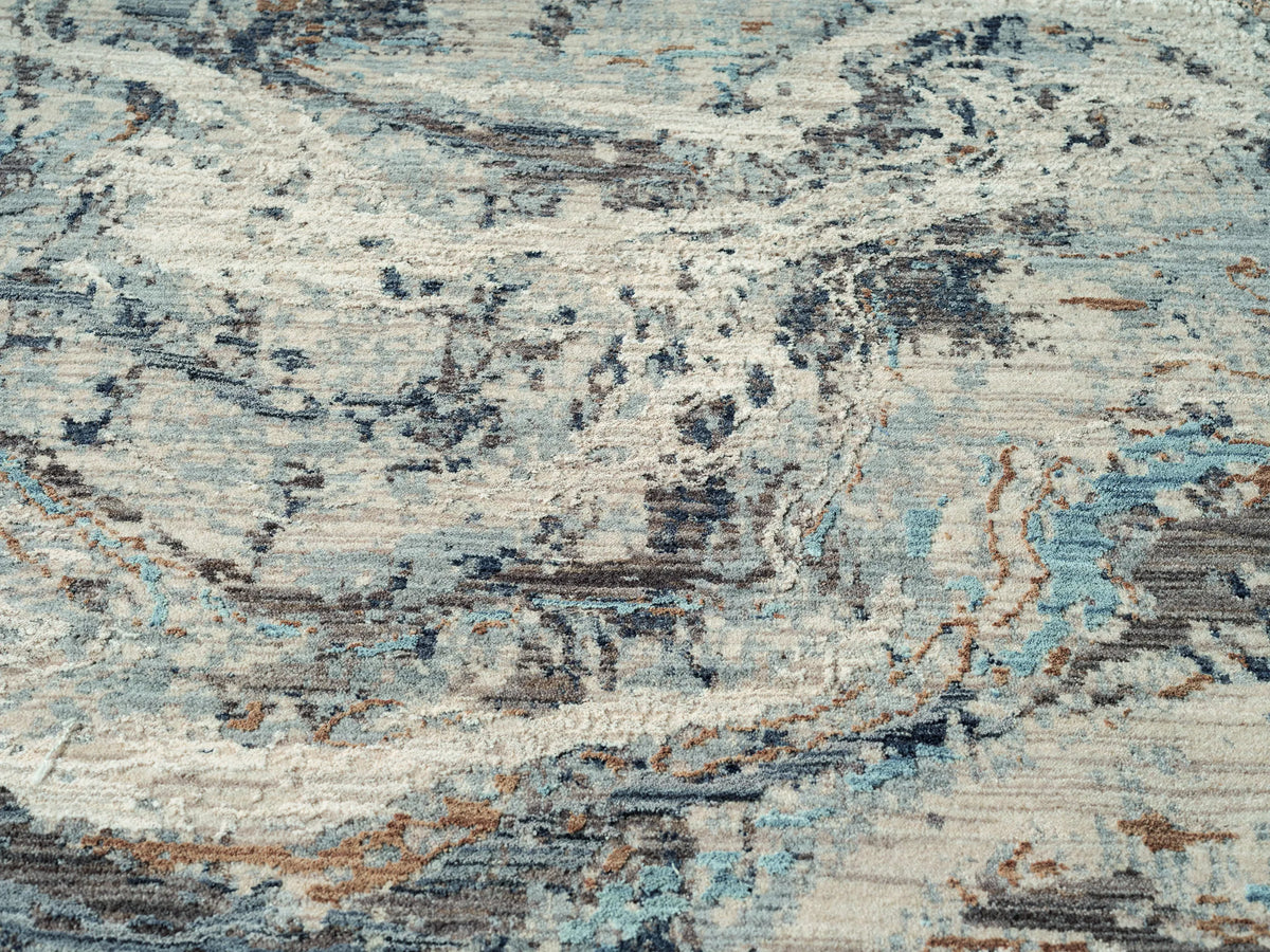 United Weavers Armada Blessed Blue Rug - close-up detail