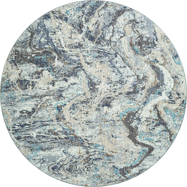 United Weavers Armada Blessed Blue Rug - round front view