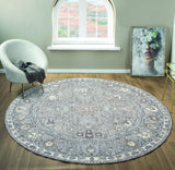 United Weavers Armada Clermont Grey Rug - round room scene