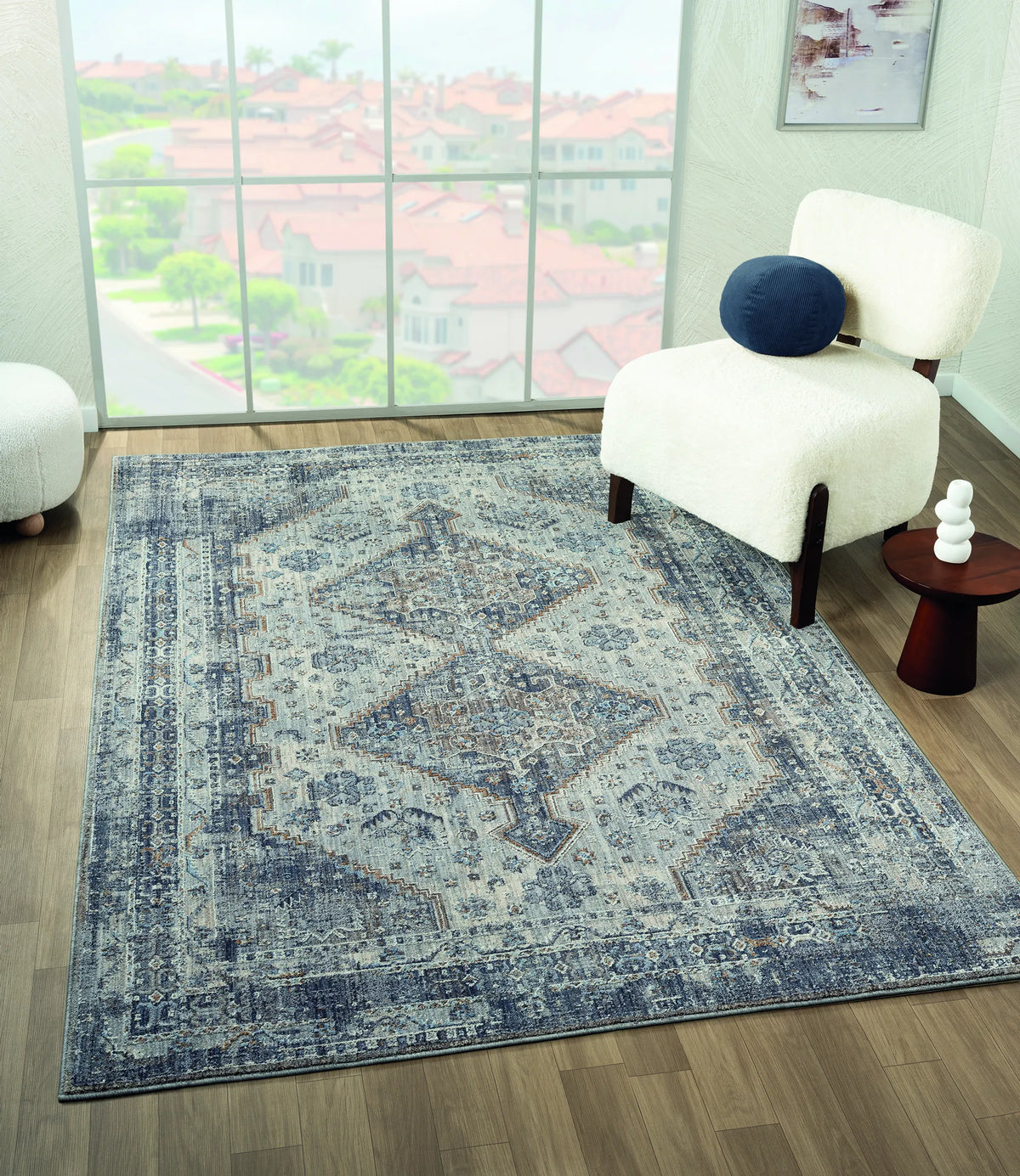 United Weavers Armada Crosswinds Blue Rug - room scene