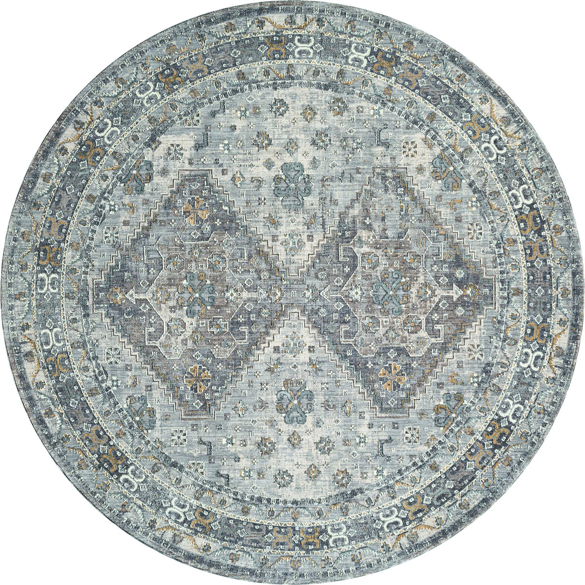 United Weavers Armada Crosswinds Grey Rug - round front view