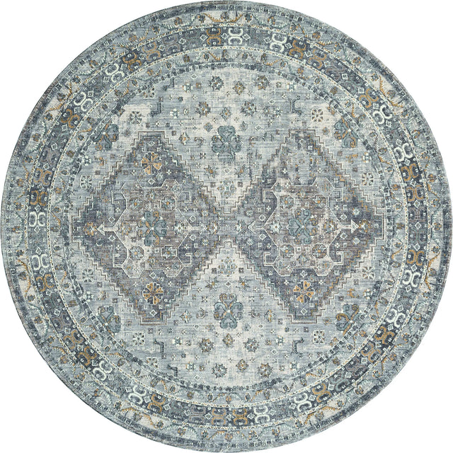 United Weavers Armada Crosswinds Grey Rug - round front view