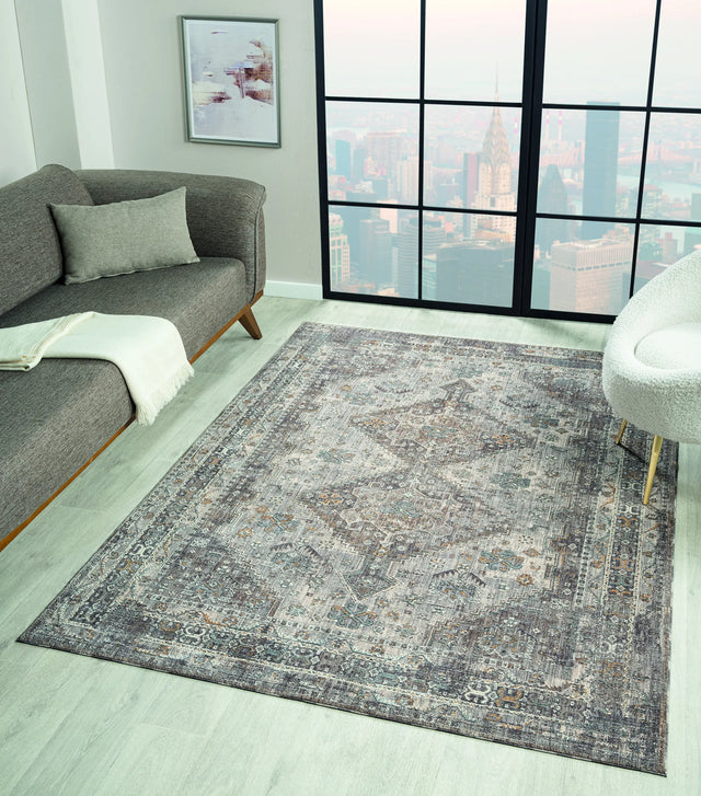 United Weavers Armada Crosswinds Grey Rug - room scene