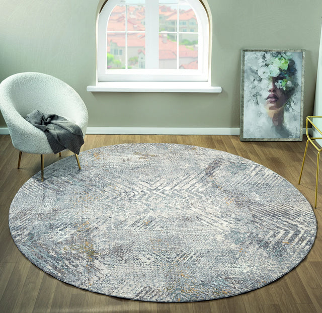 United Weavers Armada Fulton Grey Rug - round room scene
