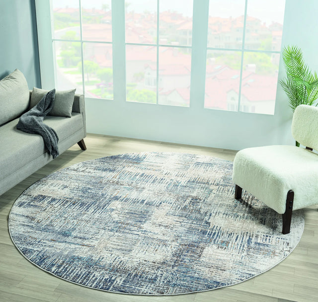 United Weavers Armada Mayflower Blue Rug - round room scene