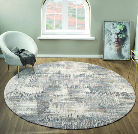 United Weavers Armada Mayflower Grey Rug - round room scene