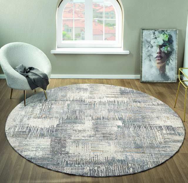 United Weavers Armada Mayflower Grey Rug - round room scene