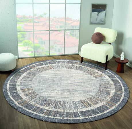 United Weavers Armada Victoria Grey Rug - round room scene