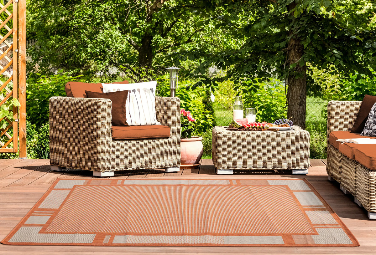 United Weavers Augusta Matira Terracotta Rug - room scene