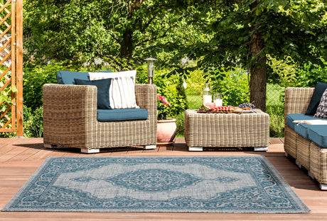 United Weavers Augusta Sant Andrea Aqua Rug - room scene