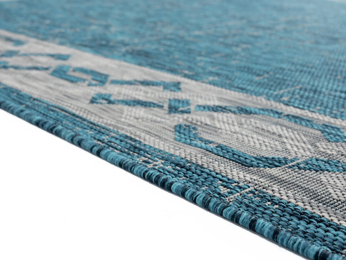 United Weavers Augusta Whitehaven Aqua Rug - pile height detail