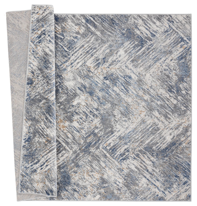 United Weavers Austin Archer Blue Rug - backing detail