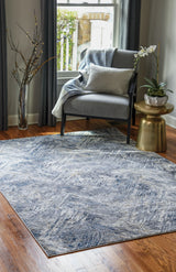United Weavers Austin Archer Blue Rug - second room scene