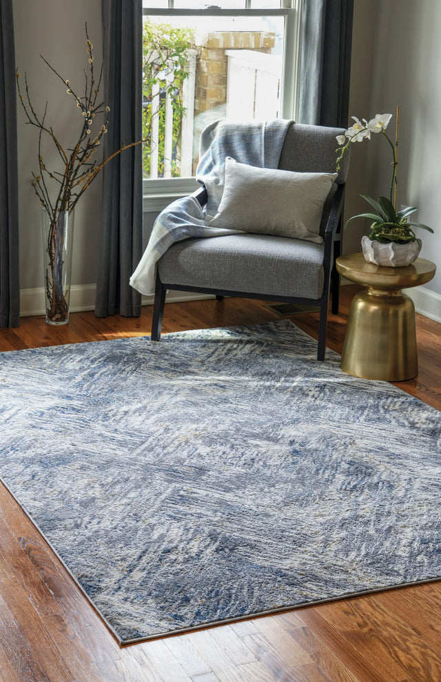 United Weavers Austin Archer Blue Rug - second room scene