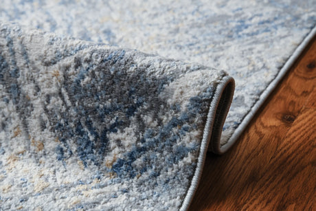 United Weavers Austin Archer Blue Rug - side close-up detail