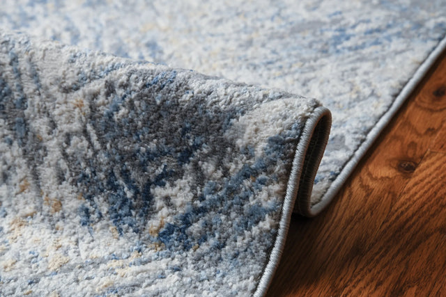 United Weavers Austin Archer Blue Rug - side close-up detail