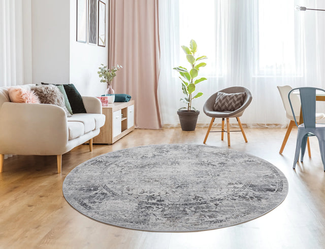 United Weavers Austin Clark Grey Rug - round room scene