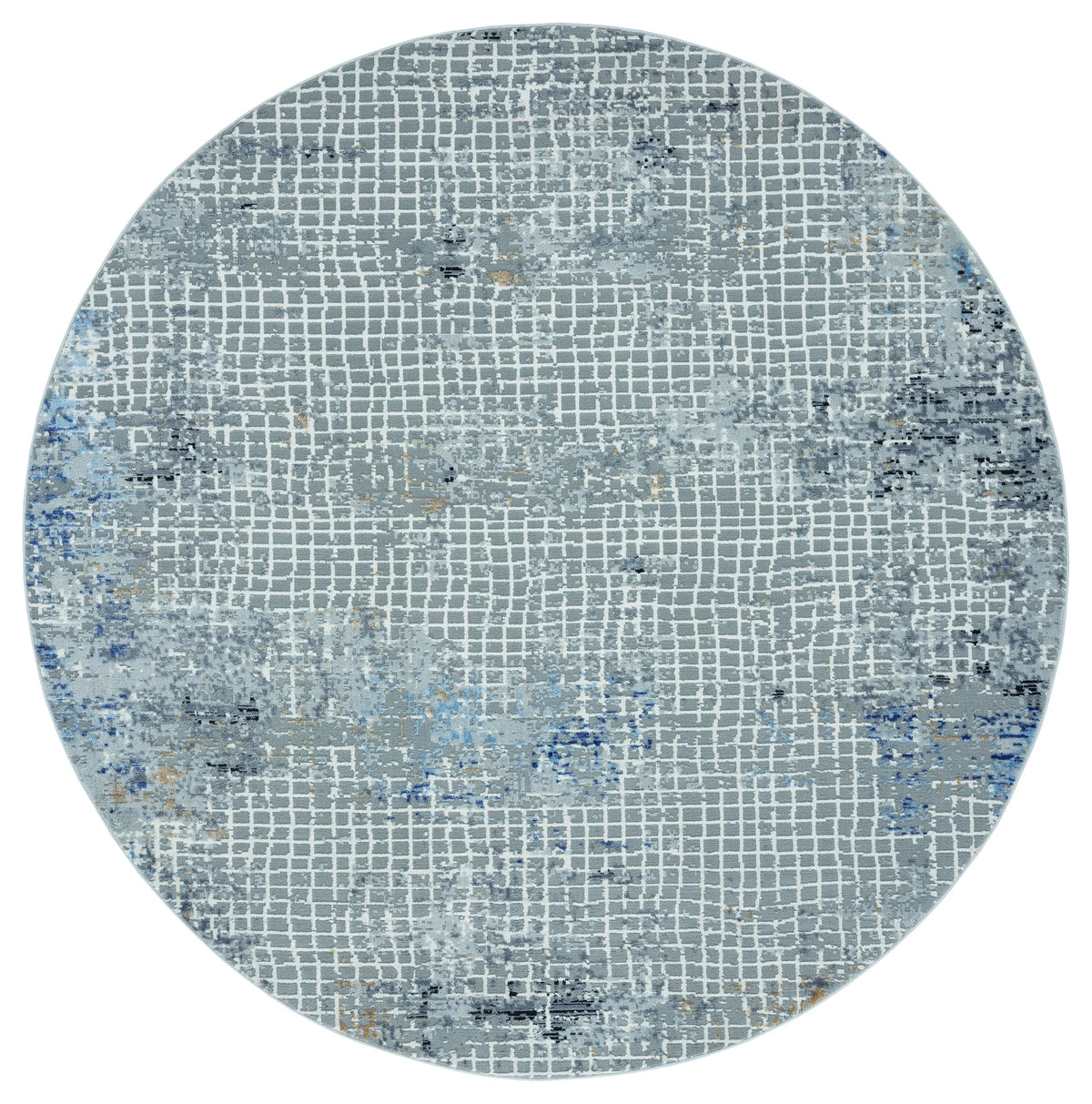 United Weavers Austin Devine Blue Rug - round front view